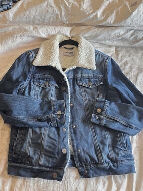 Blue Denim Sherpa Jacket - Women's Jean Jacket